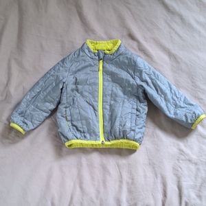 Grey/yellow toddler's REI lightweight coat